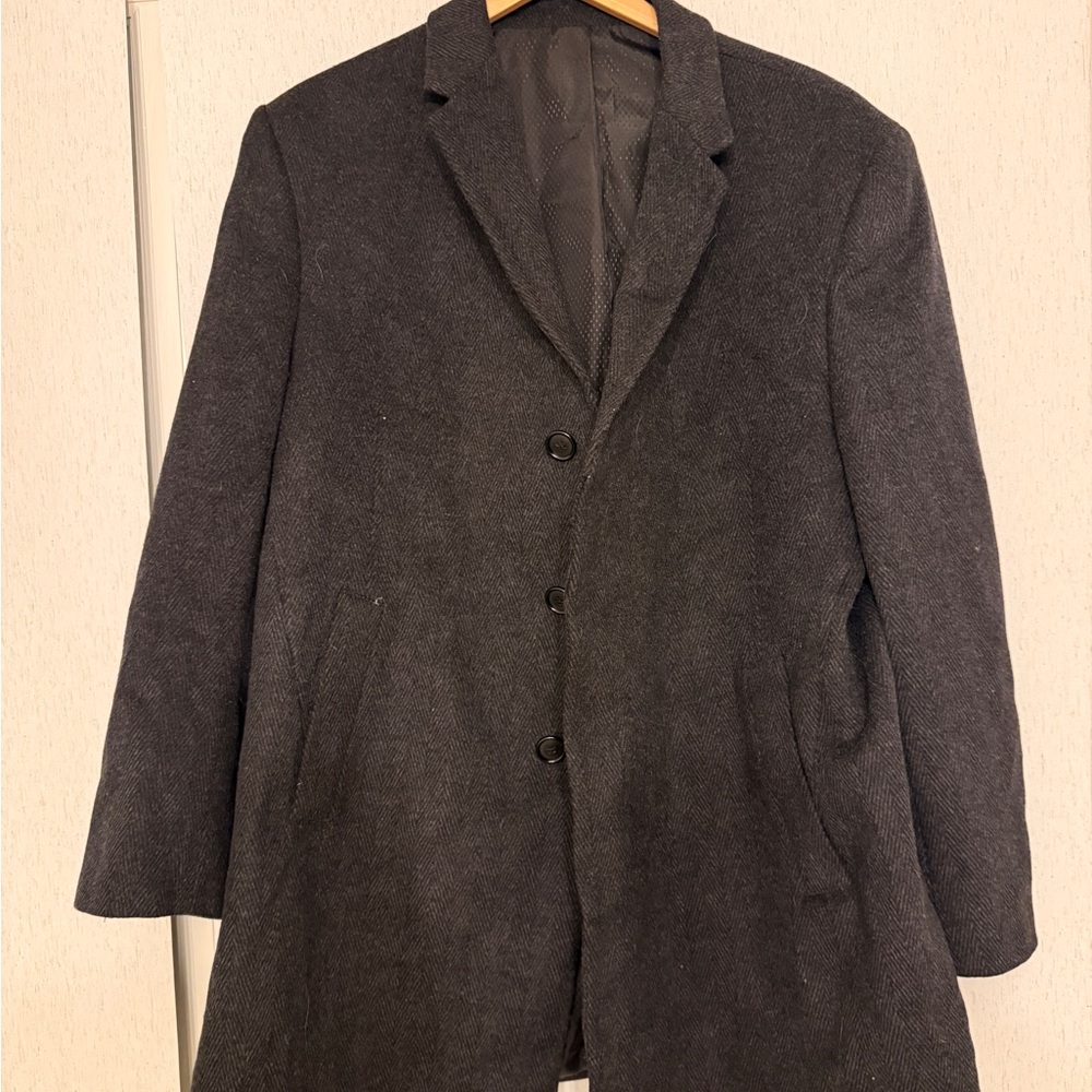 Kenneth Cole Charcoal Trench Coat
